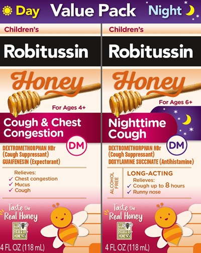 ChRobiHoney DayNightValuePack 4x4 FL OZ.jpg Children's Robitussin Honey Day Night Value Pack 4x4 FL OZ - ChRobiHoney DayNightValuePack 4x4 FL OZ